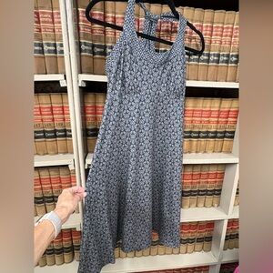 Prana Blue Geometric Maxi Dress
